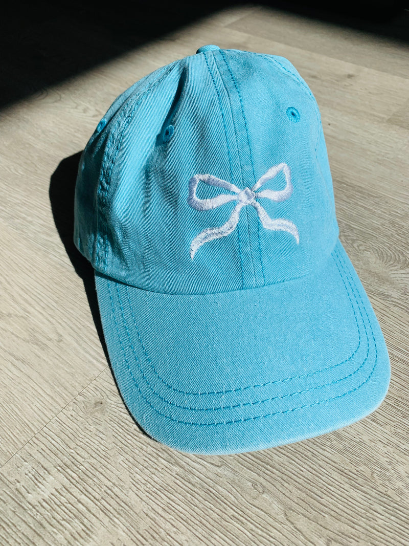 Bow Embroidered Baseball Cap-243 Custom-Peachy Keen Boutique-Peachy Keen Boutique, Women's Fashion Boutique, Located in Cape Girardeau and Dexter, MO