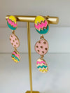 Colorful Pattern Egg Dangle Earrings-dangle earrings-Golden Stella-Peachy Keen Boutique, Women's Fashion Boutique, Located in Cape Girardeau and Dexter, MO