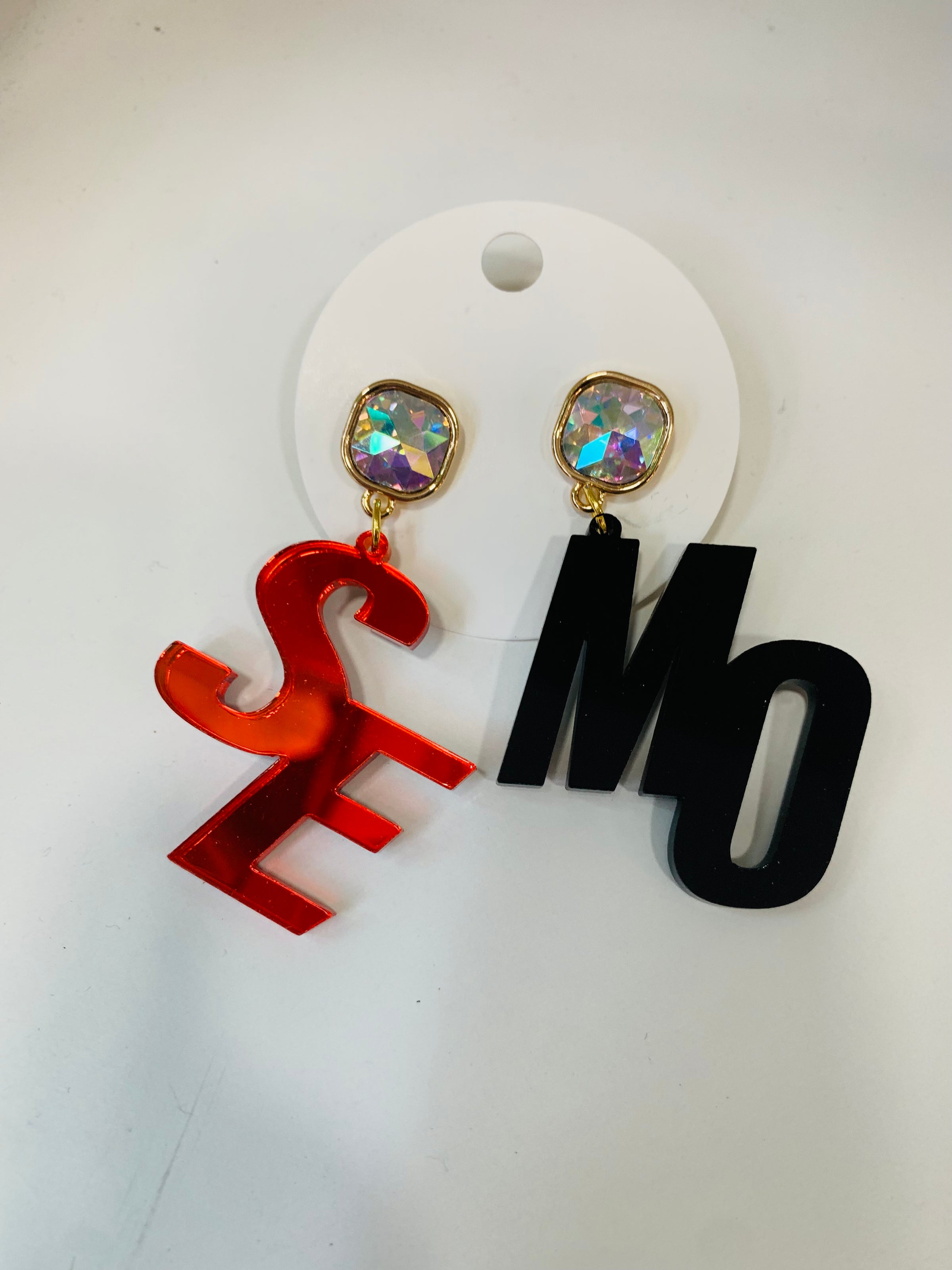 SEMO Acrylic Earrings-Tracylynn Designs-Peachy Keen Boutique, Women's Fashion Boutique, Located in Cape Girardeau and Dexter, MO