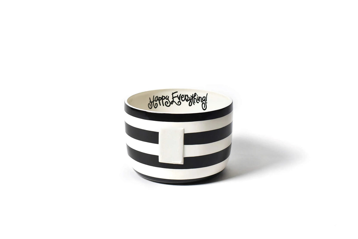 Black Stripe Big Happy Everything! Bowl-310 Home-Happy Everything-Peachy Keen Boutique, Women's Fashion Boutique, Located in Cape Girardeau and Dexter, MO