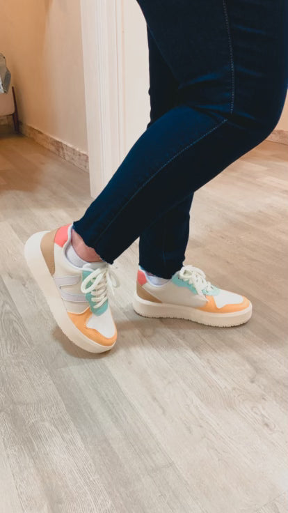 Penelope Muted Colorblock Sneaker-Shoes - Sneakers-Makers-Peachy Keen Boutique, Women's Fashion Boutique, Located in Cape Girardeau and Dexter, MO