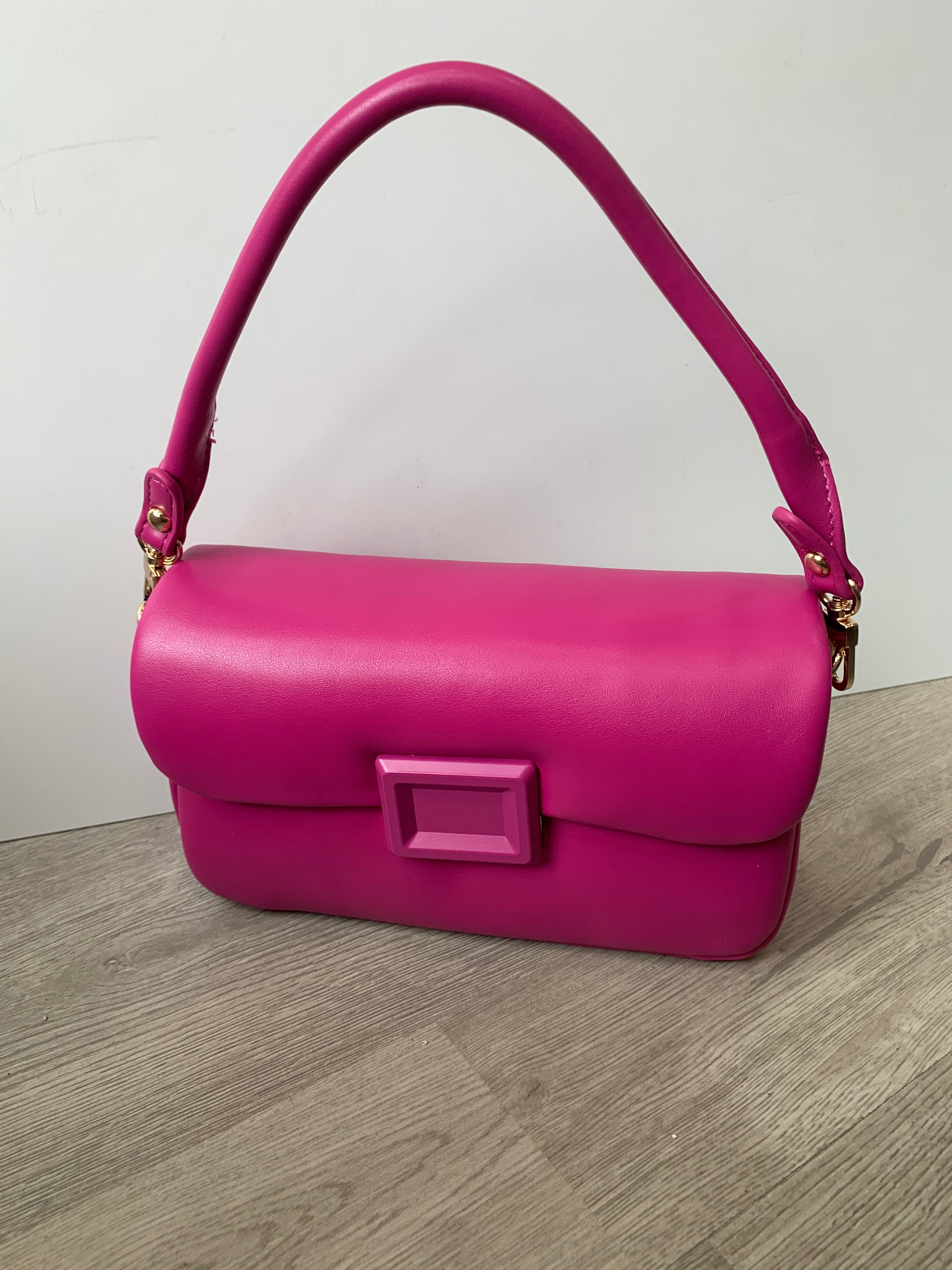 Magenta Square Pillow Bag-Bags - Purses & Handbags-BC-Peachy Keen Boutique, Women's Fashion Boutique, Located in Cape Girardeau and Dexter, MO