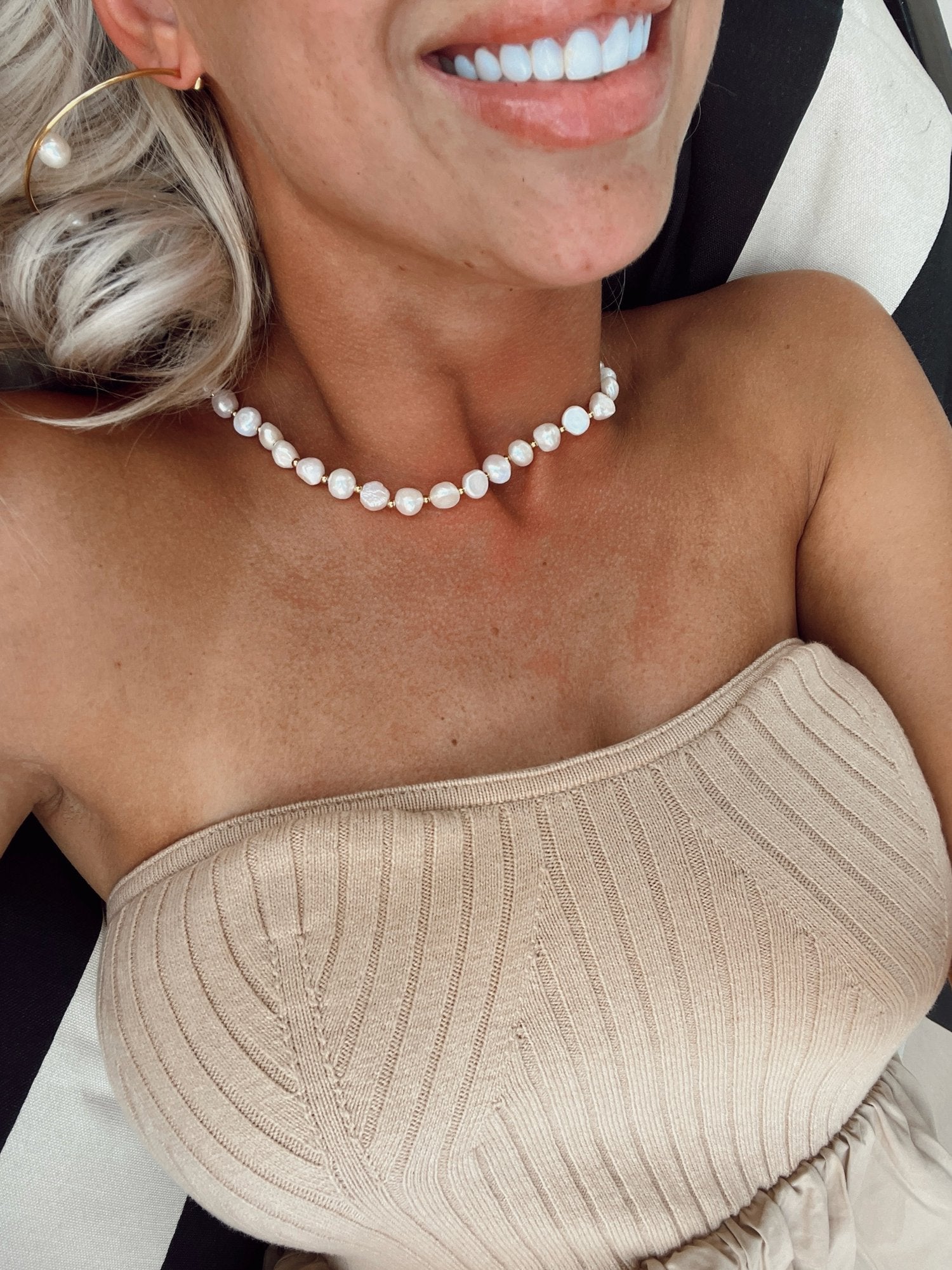 Glam Pearl Necklace-Jewelry - Necklaces-ChanSutt Pearls-Peachy Keen Boutique, Women's Fashion Boutique, Located in Cape Girardeau and Dexter, MO