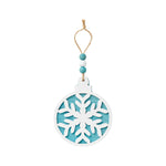 Teal Laser Snowflake Wood Ornament-Home - Decor-Collins-Peachy Keen Boutique, Women's Fashion Boutique, Located in Cape Girardeau and Dexter, MO