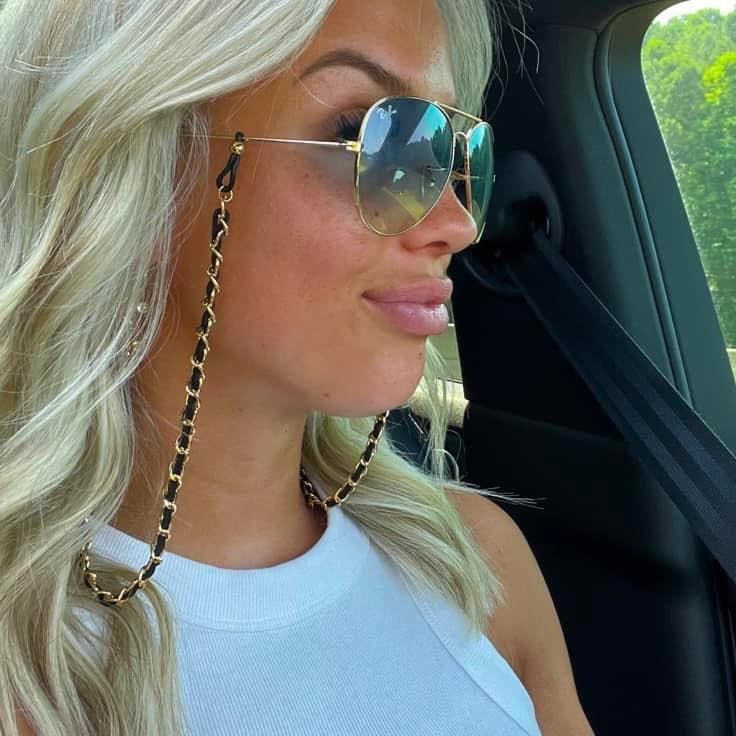 Black & Gold Braided Sunglasses Chain-Sunglasses Strap-ChanSutt Pearls-Peachy Keen Boutique, Women's Fashion Boutique, Located in Cape Girardeau and Dexter, MO