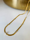 Crystal Gold Flat Chain Necklace-Necklaces-ChanSutt Pearls-Peachy Keen Boutique, Women's Fashion Boutique, Located in Cape Girardeau and Dexter, MO