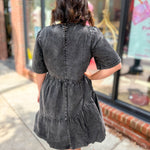 Emmy Washed Black Denim Dress-Dresses-Anniewear-Peachy Keen Boutique, Women's Fashion Boutique, Located in Cape Girardeau and Dexter, MO