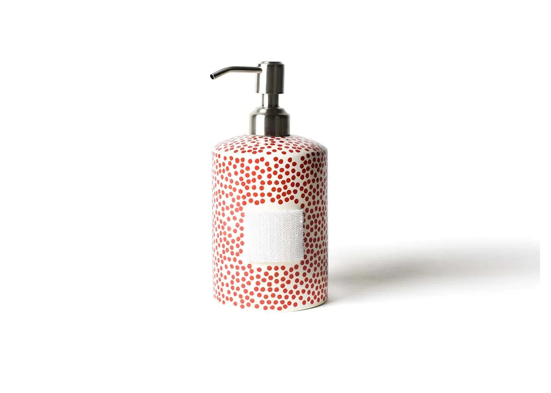 Red Small Dot Mini Cylinder Soap Pump-Home - Decor-Happy Everything-Peachy Keen Boutique, Women's Fashion Boutique, Located in Cape Girardeau and Dexter, MO