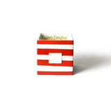 Red Stripe Mini Nesting Cube Medium-Home - Decor-Happy Everything-Peachy Keen Boutique, Women's Fashion Boutique, Located in Cape Girardeau and Dexter, MO