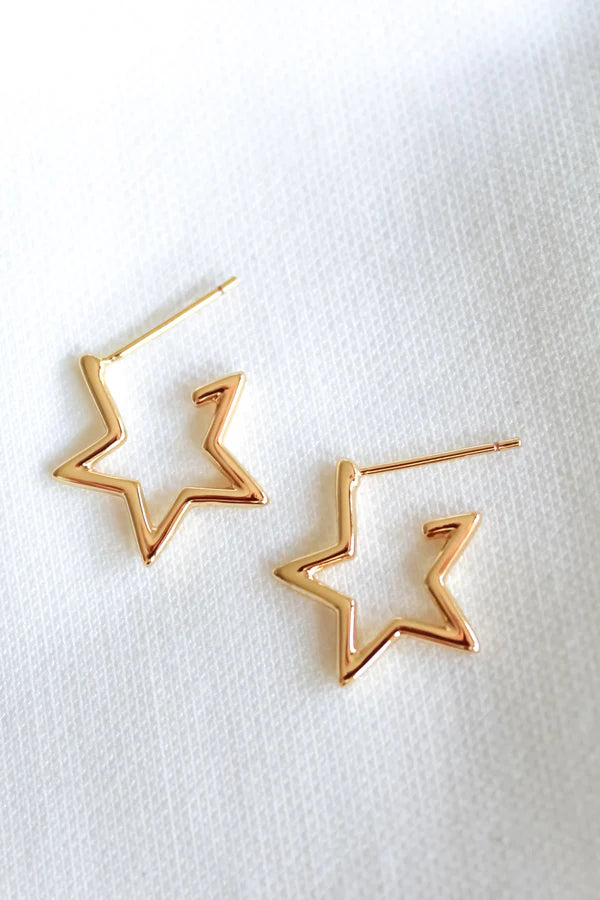 Superstar Gold Star Earring-Jewelry - Earrings-Kinsey Designs-Peachy Keen Boutique, Women's Fashion Boutique, Located in Cape Girardeau and Dexter, MO