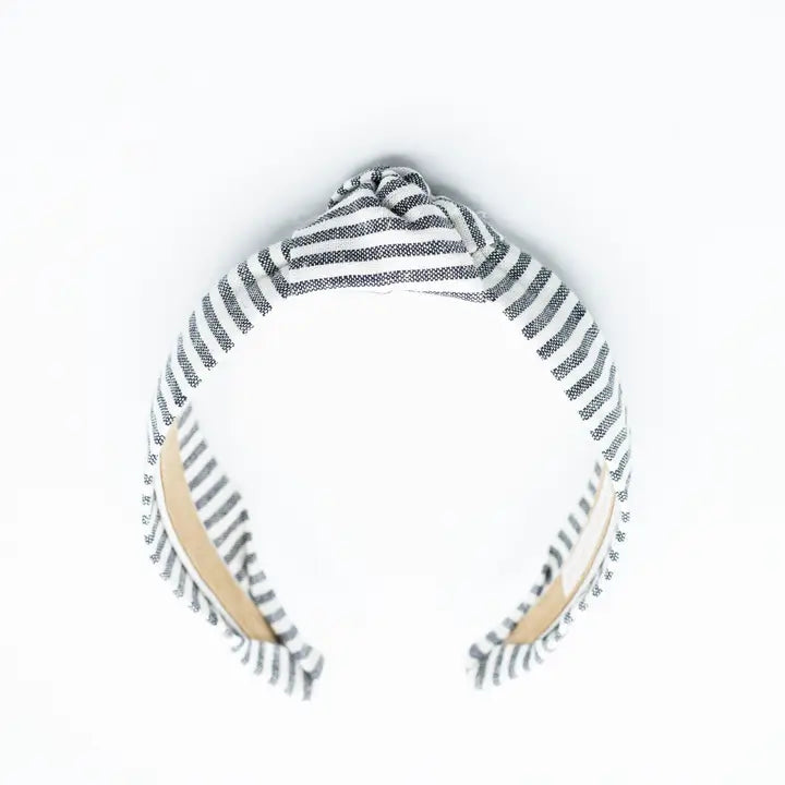 Tressa Navy Stripe Knot Headband-Accessories - Hair-Jocelyn-Peachy Keen Boutique, Women's Fashion Boutique, Located in Cape Girardeau and Dexter, MO