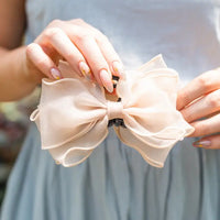 Tan Fancy Bow Claw Clip-260 Hair Accessories-ANDI-Peachy Keen Boutique, Women's Fashion Boutique, Located in Cape Girardeau and Dexter, MO