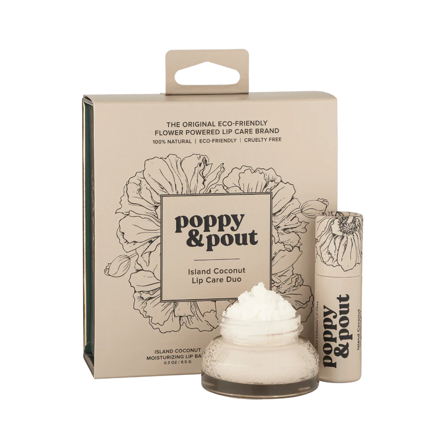 Lip Care Duo, Island Coconut-Home - Beauty-Poppy & Pout-Peachy Keen Boutique, Women's Fashion Boutique, Located in Cape Girardeau and Dexter, MO