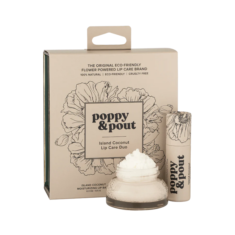 Lip Care Duo, Island Coconut-320 Body-Poppy & Pout-Peachy Keen Boutique, Women's Fashion Boutique, Located in Cape Girardeau and Dexter, MO