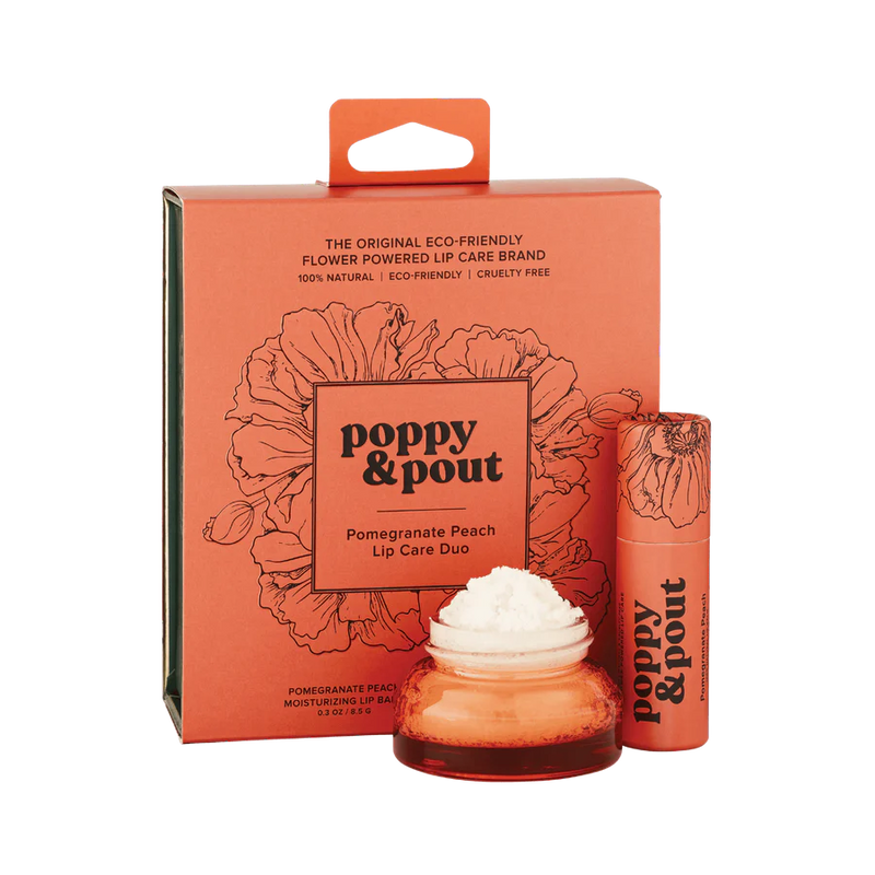 Lip Care Duo, Pomegranate Peach-320 Body-Poppy & Pout-Peachy Keen Boutique, Women's Fashion Boutique, Located in Cape Girardeau and Dexter, MO