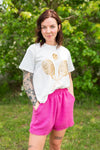 Queen of Sparkles | Gold Tennis Tee-Short Sleeve Top-Queen of Sparkles-Peachy Keen Boutique, Women's Fashion Boutique, Located in Cape Girardeau and Dexter, MO