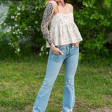 HIDDEN | Happi Mid Rise Flare with Destroyed Hem-Bottoms - Denim-Hidden-Peachy Keen Boutique, Women's Fashion Boutique, Located in Cape Girardeau and Dexter, MO