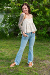 HIDDEN | Happi Mid Rise Flare with Destroyed Hem-Denim-Hidden-Peachy Keen Boutique, Women's Fashion Boutique, Located in Cape Girardeau and Dexter, MO