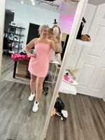 Baby Pink Woven Sleeveless Dress