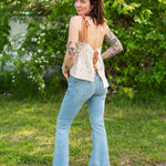 HIDDEN | Happi Mid Rise Flare with Destroyed Hem-Bottoms - Denim-Hidden-Peachy Keen Boutique, Women's Fashion Boutique, Located in Cape Girardeau and Dexter, MO