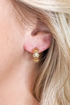 Mini Floral Hoop Earrings