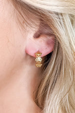 Mini Floral Hoop Earrings