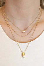 Gold Matte Layered Chain Necklace