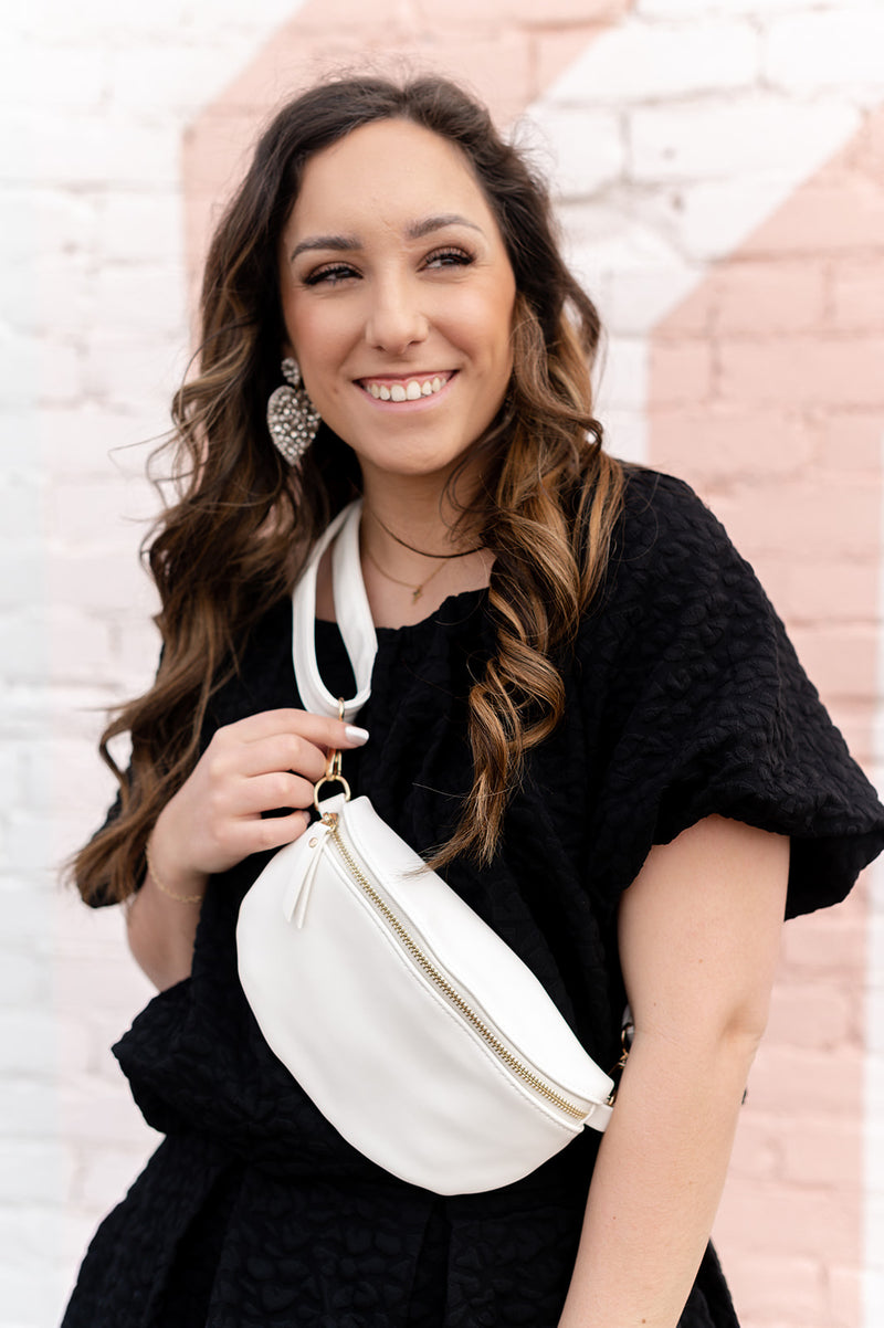 The Emma Bum Bag - White-241 Purses/Wallets-Kaydee Lynn-Peachy Keen Boutique, Women's Fashion Boutique, Located in Cape Girardeau and Dexter, MO