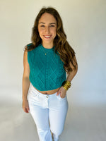 Teal Dotted Sweater Vest