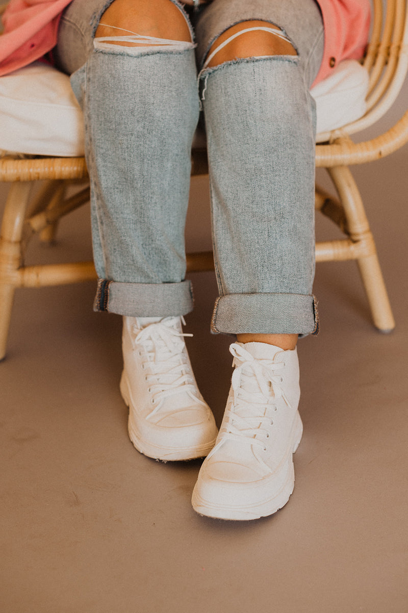 MIA | Andie White High Top Sneaker-220 Shoes-MIA-Peachy Keen Boutique, Women's Fashion Boutique, Located in Cape Girardeau and Dexter, MO