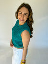 Teal Dotted Sweater Vest