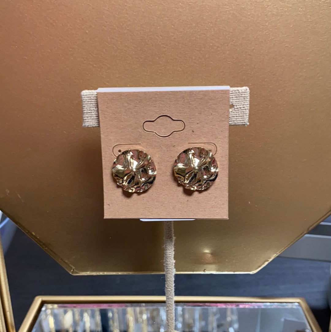 Foil Gold Studs-stud earrings-Golden Stella-Peachy Keen Boutique, Women's Fashion Boutique, Located in Cape Girardeau and Dexter, MO