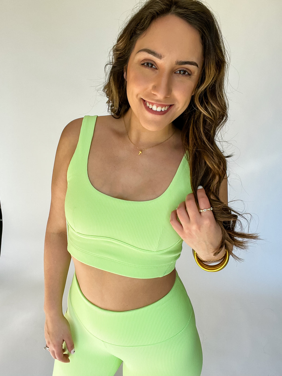 Cream Yoga | Lime Bustier Sports Bra-110 Tanks-Cream Yoga-Peachy Keen Boutique, Women's Fashion Boutique, Located in Cape Girardeau and Dexter, MO