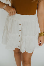 White Flowy Tiered Skirt