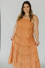 Butter Orange Tiered Dress