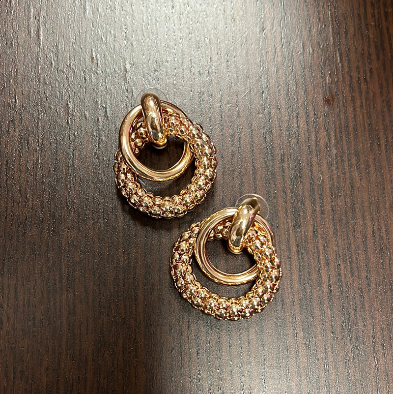 Gold Chunky Layered Hoop Earrings