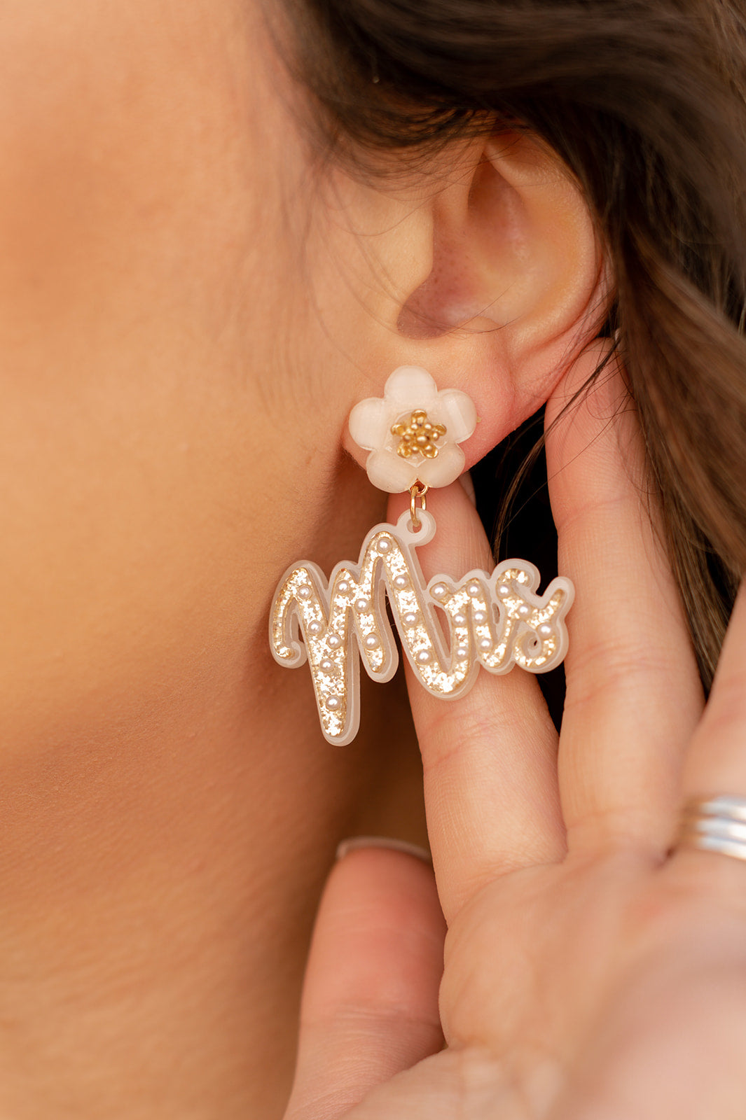 Rylee MRS Earrings-dangle earrings-My Girl in LA-Peachy Keen Boutique, Women's Fashion Boutique, Located in Cape Girardeau and Dexter, MO