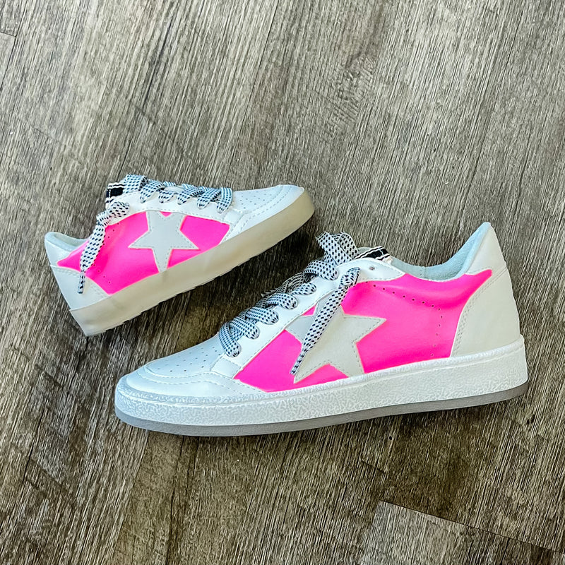 SHU SHOP | PAZ Neon Pink Sneakers