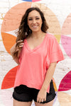 Coral Lightweight Relaxed Tee