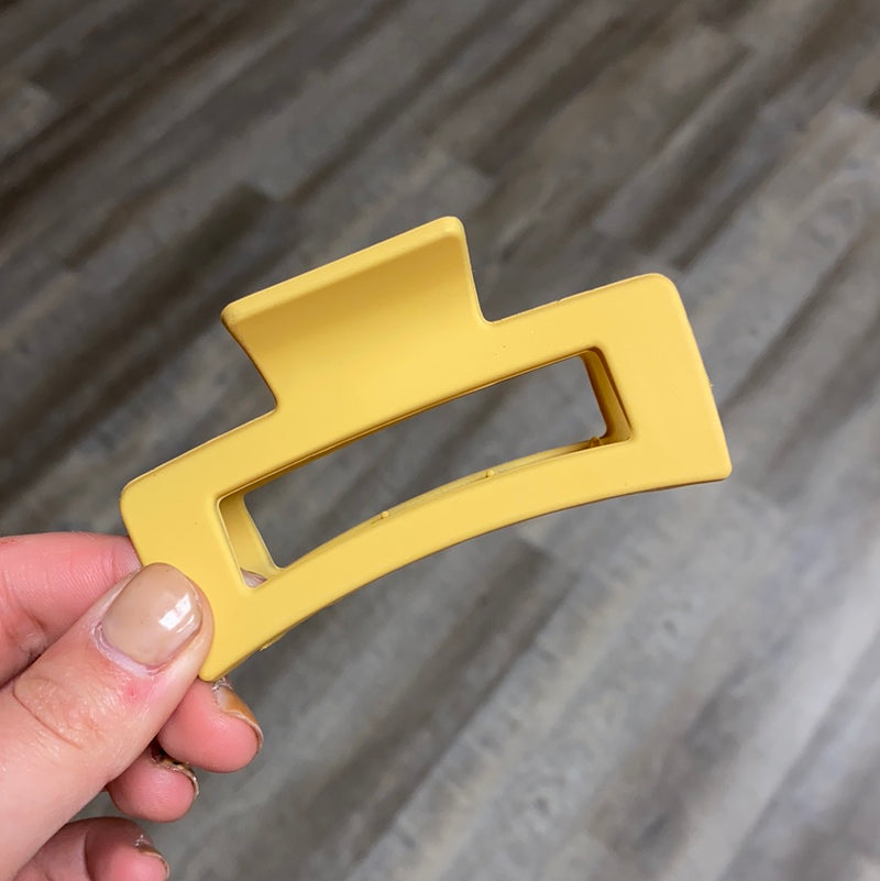 Mustard Rectangle Claw Clip